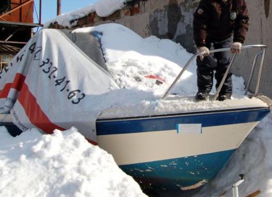 Cómo almacenar un barco en el invierno?