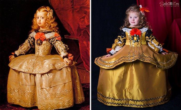 Reconstrucciones fotográficas de pinturas famosas con la participación de niños enfermos