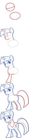 Cómo dibujar un pony de la "chica de Equestria"?