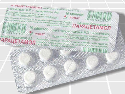 La composición de paracetamol